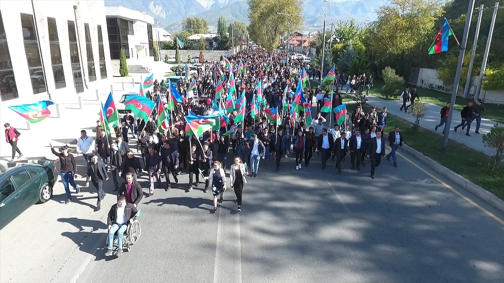 İsmayıllı gəncləri yürüş keçirdilər - FOTOLAR